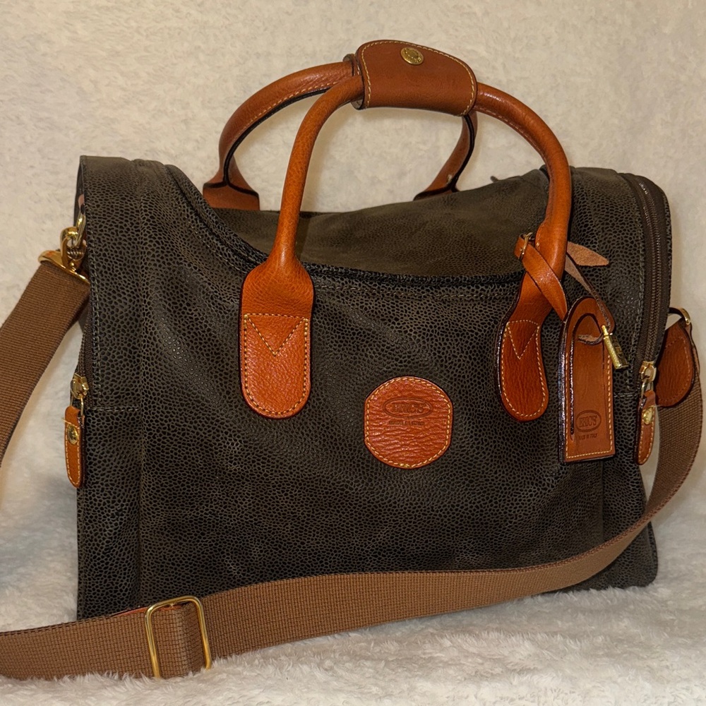 Bric’s Weekender Brown Leather Duffel Bag in mint condition - Picture 1 of 13